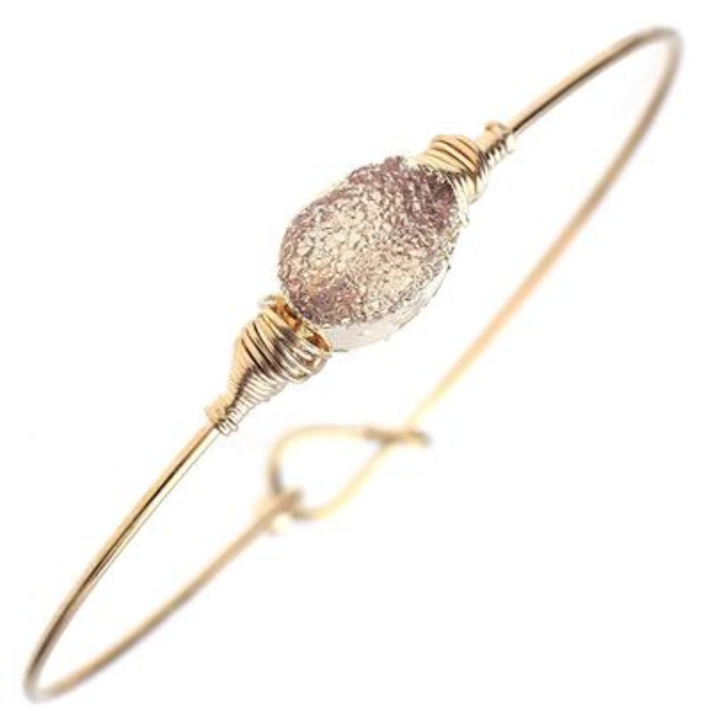 TAN DRUZY GOLDTONE WIRE BRACELET